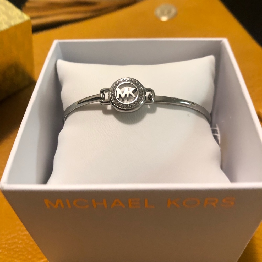 Michael Kors silver logo bracelet NWT